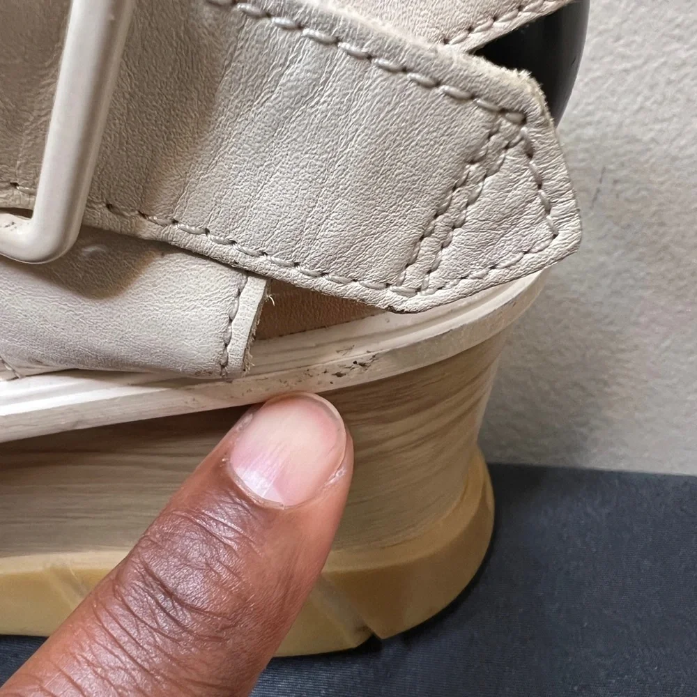 🌹 Sorel Joanie III Ankle Strap Wedge Sandals Beige Casual Comfort Walking 8